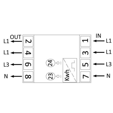 Sous-compteur électrique 80A RS485 Modbus