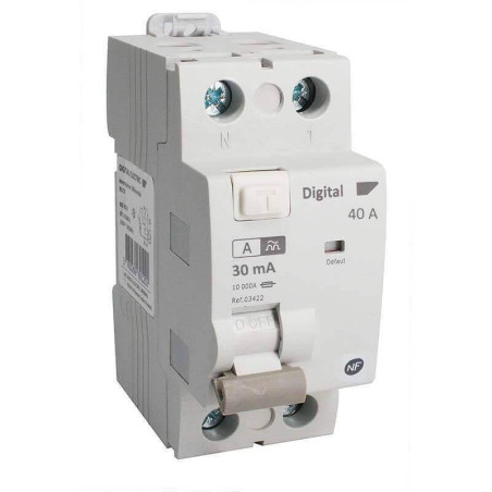 5 Interrupteurs Différentiels Bipolaires 40A Type A 30mA