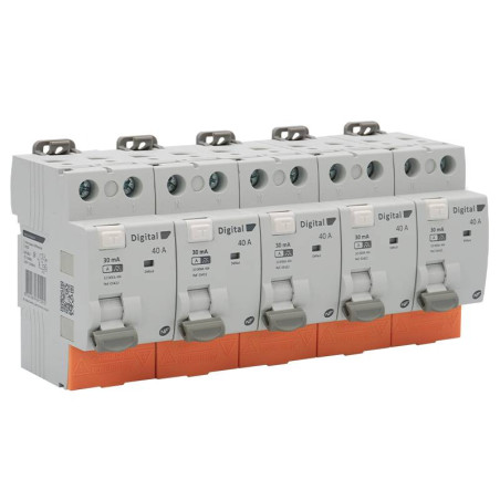 5 Interrupteurs Différentiels Bipolaires 40A Type A 30mA
