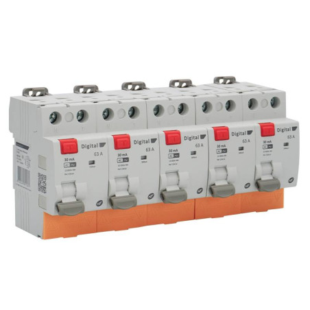 5 Interrupteurs Différentiels Bipolaires 63A Type AC 30mA Digital Electric