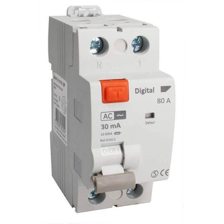 5 Interrupteurs Différentiels Bipolaires 80A Type AC 30mA