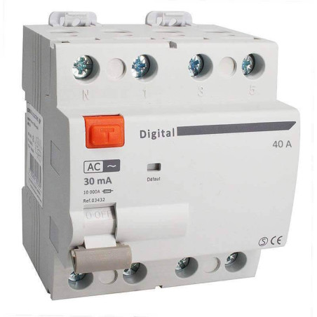 5 Interrupteurs Différentiels Tétrapolaire 40A Type AC 30mA