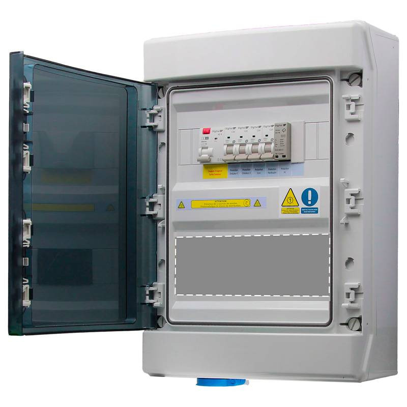 Coffret Photovoltaïque AC 9kW 1 Tracker + Emplacement com Coffret Photovoltaïque AC 9kW 1 Tracker + Emplacement com