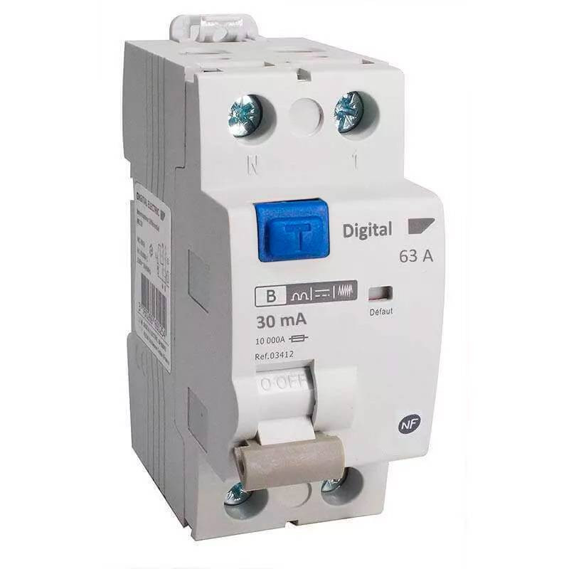 Interrupteur Différentiel Bipolaire 63A Type B 30mA Digital Electric