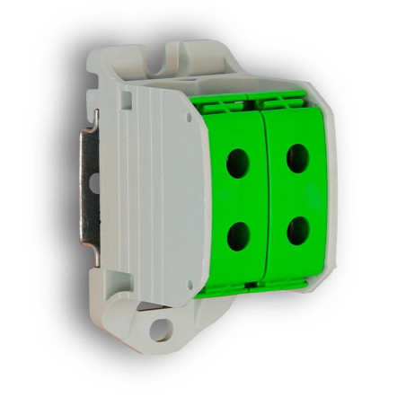 Bloc de distribution 4pts 50mm² Vert