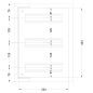 Coffret modulaire Métallique 400 X 300 X 200 IP66 3 X 11 (33 Mod)