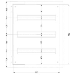 Coffret modulaire Métallique 500 X 400 X 200 IP66 3 X 16 (48 Mod)