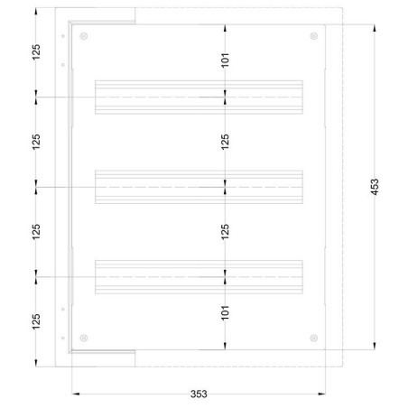 Coffret modulaire Métallique 500 X 400 X 200 IP66 3 X 16 (48 Mod)