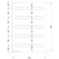 Coffret modulaire Métallique 700 X 500 X 200 IP66 5 X 22 (110 Mod)