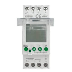 Inter Horaire Électronique 16A 24H/7Jrs 2 Zones