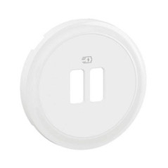 Enjoliveur pour prise double chargeur USB Céliane - Blanc