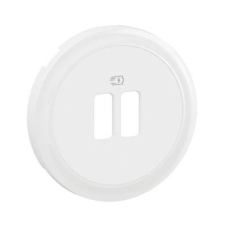 Enjoliveur pour prise double chargeur USB Céliane - Blanc
