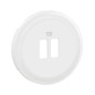 Enjoliveur pour prise double chargeur USB Céliane - Blanc