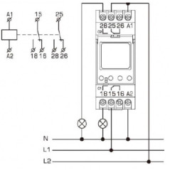 Inter Horaire Électronique 16A 24H/7Jrs 2 Zones