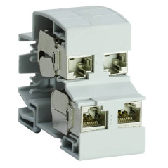 Support Modulaire 4 x RJ45 + Terre