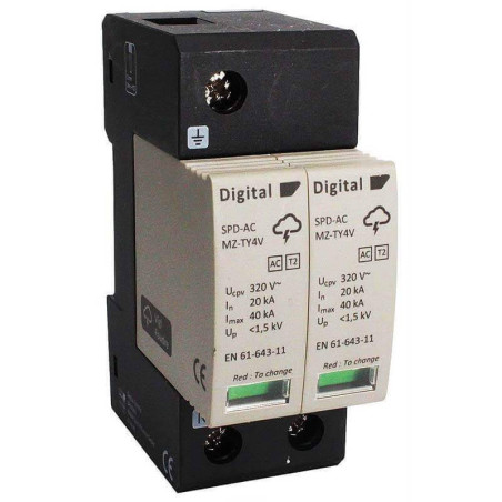 Lot de 6 Parafoudres Bipolaires Débrochable AC Digital Electric